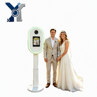 Support de selfie ovale en métal détachable et personnalisable pour iPad, appareil photo reflex numérique, photomaton, impression instantanée, mariages, événements, voyages