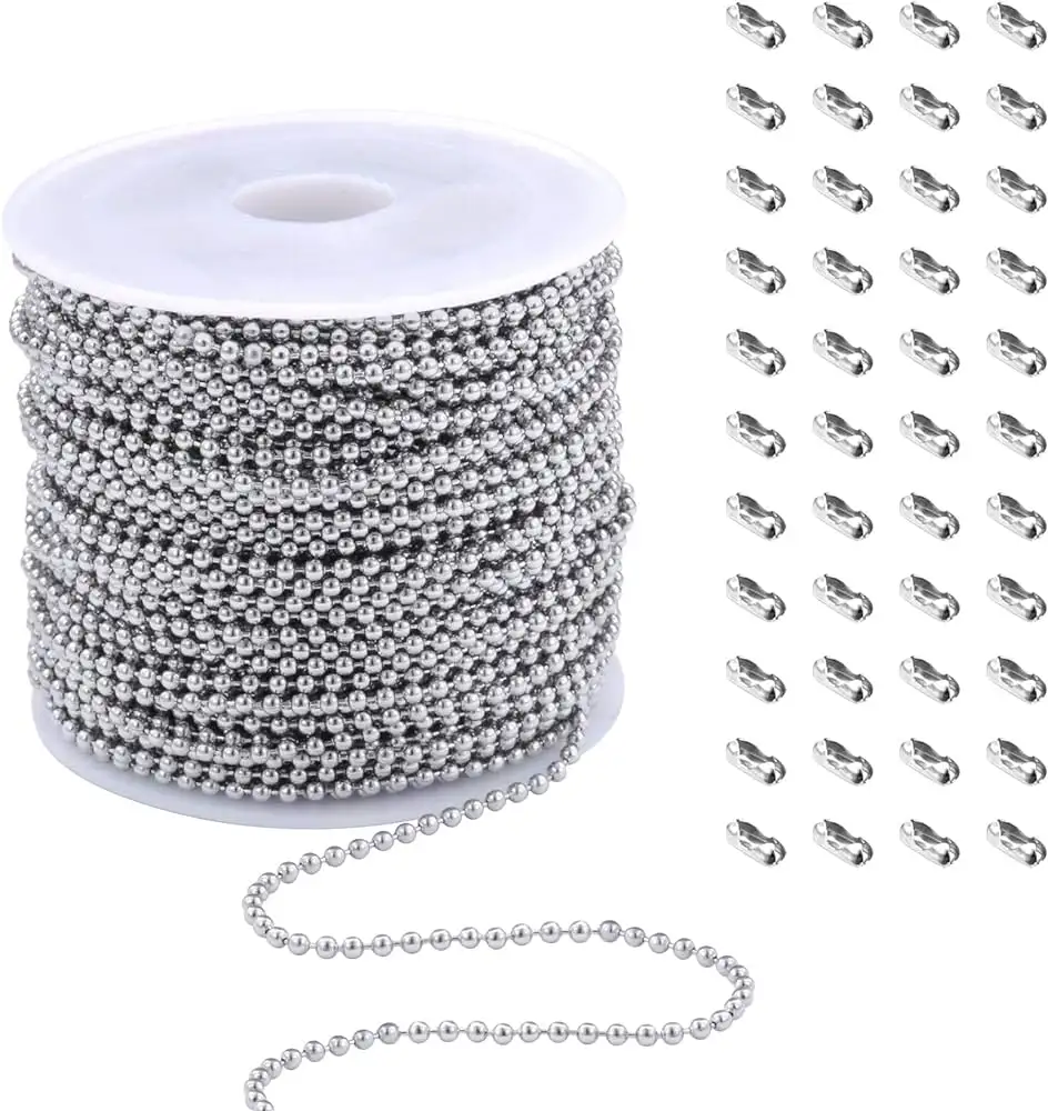 Изготовитель на заказ DIY аксессуары из бисера шариковая цепь металлическая шариковая цепь ожерелье для изготовления ювелирных изделий