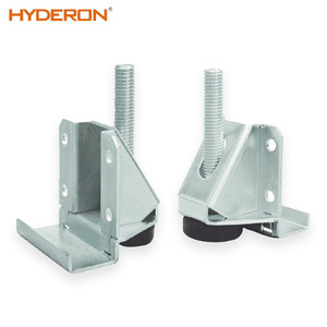 Pieds de meuble en métal robuste Hyderon, pieds réglables pour armoire, design industriel en acier - Product Image 2