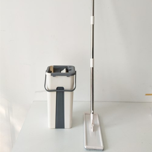 Mopa Plana Popular de Acero Inoxidable con Cubeta Exprimible, Mopa Plana con Cubeta, Como se Ve en <span class=keywords><strong>TV</strong></span> 2022 - Product Image 1