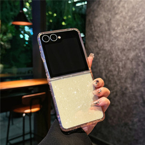 เคสโทรศัพท์มือถือ Samsung Galaxy Z Flip รุ่นหรูหรา ประดับกลิตเตอร์เพชร วัสดุ PC สีสันสดใส ป้องกันการกระแทก สำหรับรุ่น 7 6 5 4 3 OPP - Product Image 4
