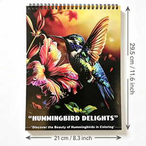 <span class=keywords><strong>Libro</strong></span> para Colorear Personalizado con Espiral, Diseño de Colibrí para Adultos, Intrincado, con Aves Tropicales y Flores, para Aliviar <span class=keywords><strong>el</strong></span> Estrés, Dibujo a Lápiz, Impresión OEM - Product Image 5
