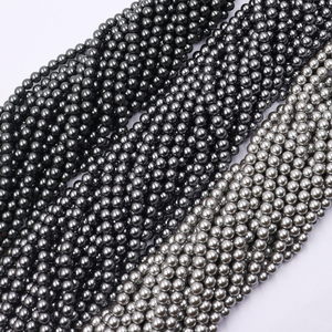 Cuentas Sueltas de Cristal Gris Redondas de 3 mm para la Fabricación de Joyas, Certificadas por Terceros - Product Image 1