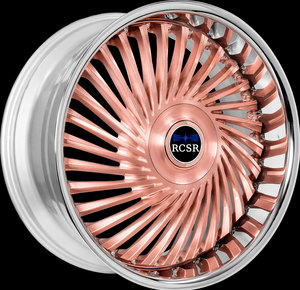 Jantes RCSR Deep Dish Multi-branches 18-22 26 24 pouces Or brossé avec lèvre chromée polie, Jantes personnalisées pour Chevrolet <span class=keywords><strong>Oldsmobile</strong></span> - Product Image 2