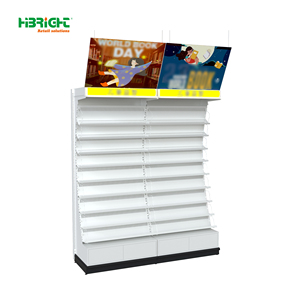 Estante de Exhibición Metálico Resistente Highbright con Panel Perforado |   Estante de Exhibición con Ganchos para Rieles Frontales, Capacidad de 100 kg, para Supermercados y Tiendas de Abarrotes - Product Image 3