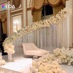 LEDA Custom Size Gold Metal <b>Stand</b> S Shape Wedding Arch Stage Decoration for Wedding Decoration - Product Image 2