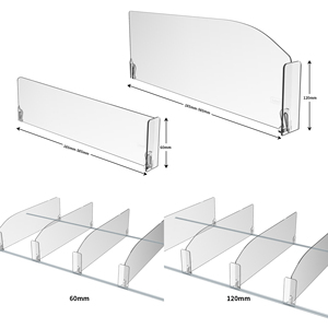 Estantes Tapón Rieles Producto de plástico Forma de L Divisor de estante magnético rompible para supermercado Comestibles - Product Image 2