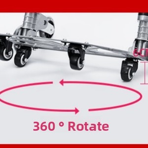 Carrello Pieghevole Hanak <span class=keywords><strong>per</strong></span> Uso Domestico, Trasporto Merci, Leggero e Portatile, con Asta di Traino e Ruote <span class=keywords><strong>per</strong></span> <span class=keywords><strong>Salire</strong></span> <span class=keywords><strong>le</strong></span> <span class=keywords><strong>Scale</strong></span> - Product Image 5