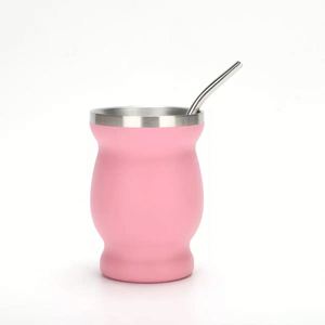 <b>Vacuum</b> Heat Preservation Curved Stainless Steel Mug <b>Portable</b> Small Wine Tumbler - Product Image 4