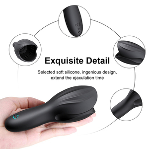 Entrenador de Glande Sexual, Masajeador de Pene, Masturbador Masculino, Vibrador de Glande con 10 Velocidades, Retrasa la Eyaculación, Ejercicio de Resistencia, Juguete Sexual para Hombres - Product Image 2