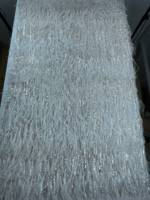 Dentelle en plumes d'autruche lourdes, franges blanches, sequins et perles sur tulle, directement de l'usine, OEM ODM personnalisé pour robe de mariée