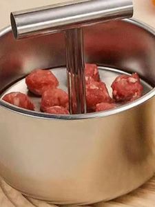Moule de pressage en acier inoxydable à 12 cavités pour boulettes de viande, raviolis, crevettes - Pour usage domestique, préparateur de repas manuel - Product Image 3