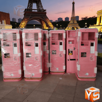 Machine à jetons ZDYS robuste en métal avec fente pour pièces de monnaie, acceptant les paiements en espèces et par mobile, pour usage intérieur dans les centres commerciaux