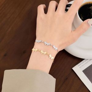 Dylam <b>Cute</b> Dainty Design Fine Fashion 925 Sterling Silver Link Chain Sparkle Bow-knot Pendant Bangles & <b>Bracelets</b> for Women Girl - Product Image 2