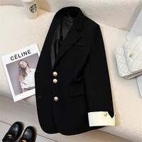 Nouveautés : Blazer élégant à simple boutonnage pour femmes, vestes de créateur haut de gamme pour le bureau, collection printemps, manteau de costume