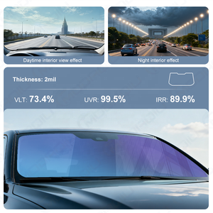 Xc70 + Bán Buôn Tím Tắc Kè Hoa Tint Phim Tyrian Tím Vlt75 % Màu Thay Đổi Siêu Rõ Ràng Tầm Nhìn Xe Năng Lượng Mặt Trời Tắc Kè Hoa Tint Phim - Product Image 4