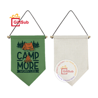 Drapeau personnalisé en polyester et lin, sublimation vierge, bannière de fête, jardin, camping, porte, mur, ornements suspendus, drapeaux pour la décoration de la maison