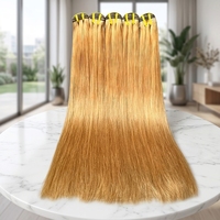 Venta al por mayor # 27 Extensiones de Cabello Humano Virgen 100% Rubio Miel Súper Doble Trama Liso Extremo de 10-30 Pulgadas