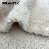 Tissu polaire Sherpa Delantex personnalisé en polyester brossé 100% 350GSM, doux et moelleux, pour vêtements, literie, doublure, échantillon gratuit, filles