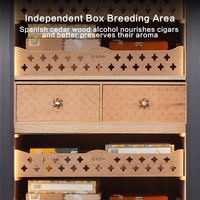 Humidor électrique pour cigares Raching DS7600C en acier inoxydable, capacité 380L, température et humidité contrôlées par application