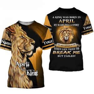 Vente chaude Personnalisé KING <span class=keywords><strong>Lion</strong></span> All Over Print T-shirts Surdimensionné Polyester Sublimation Graphic Tees T-<span class=keywords><strong>shirt</strong></span> pour hommes - Product Image 3