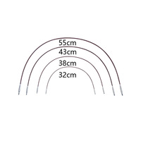 Ensemble d'aiguilles à tricoter circulaires interchangeables 13 pièces en aluminium couleur bronze avec cordons détachables et remplaçables en bambou pour tricot de pulls DIY