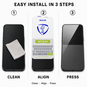 Protector de Pantalla de Vidrio Templado de Cobertura Total sin Bordes para iPhone 17 Pro Max OEM Mate Antideslumbrante 9H Película sin Burbujas - Product Image 6