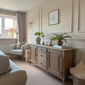 American Style Solid Wood <b>Sideboard</b> <b>Storage</b> Cabinet Living Room Entryway Furniture - Product Image 4