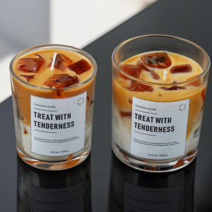 Vendita calda decorazione della casa Latte freddo tazza di caffè originale candela aromatica senza fumo cera di soia candela profumata creativa - Product Image 1