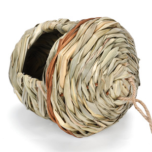 Wren Nest Fiber Bird Hideaway Sparrow House Tejido a mano Pequeñas casas <span class=keywords><strong>de</strong></span> pájaros colgantes Colibrí Niding Chickadee House para Finch - Product Image 2
