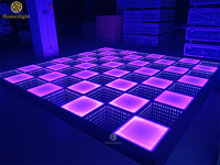 12x12ft DJ Nachtclub Licht 3D LED Spiegel Tanzfläche Beleuchtete Infinity Tanzpaneele