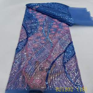 Nieuwste Milieuvriendelijke Franse Bruiloft Kant Briljante Zachte Veelkleurige Streep Lovertjes Net Tule <span class=keywords><strong>Mesh</strong></span> Oogverblindende Bruiloft Accessoire - Product Image 6