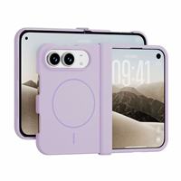 Coque arrière pliable magnétique à clipser en silicone liquide intégré avec axe central, vente en gros d'usine BAILI pour iPhone Duo