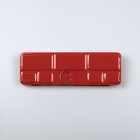 Art Kreation TB-MS-Red Weißblech-Aquarellbox mit Pigmentfächern, rutschfest, für Vollpann-Malerei, solides Etui, 22*7*2 cm, Mindestbestellmenge 15, 45 Stück/Packung