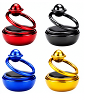Nouvel Ornement Solaire Métallique pour Voiture, Diffuseur d'Arômes Rotatif, Parfum Longue Durée, Décoration Flottante pour Intérieur, Élimination des Odeurs