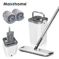 Masthome Schoonmaken Vlakmop Huishoudelijke Schoonmaakmiddelen Gereedschappen Microfiber Floor Dust Mop Met Emmer