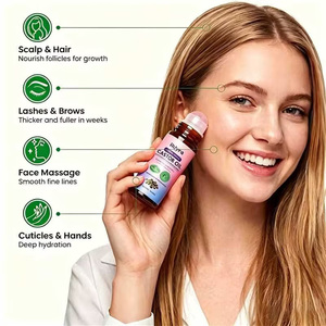 Aceite <span class=keywords><strong>de</strong></span> Ricino Orgánico Natural <span class=keywords><strong>de</strong></span> 50 ml, Roll-On Corporal con Aroma Herbal, Prensado <span class=keywords><strong>en</strong></span> Frío, Sin Hexano, Sin Refinar, Para Todo Tipo <span class=keywords><strong>de</strong></span> <span class=keywords><strong>Piel</strong></span>, Rodillo <span class=keywords><strong>de</strong></span> Cuarzo Rosa - Product Image 6