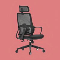 Chaise de bureau exécutive moderne, fonction réglable et extensible, structure en acier inoxydable, pieds en plastique, dossier en maille, pivotante, pour chambre et école