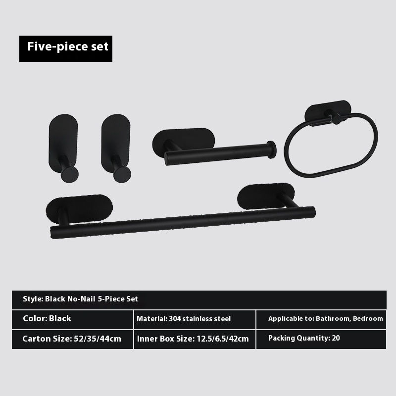 Juego de 5 piezas negro