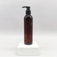 Prix de gros – Flacons pompe ronds en PET transparent ou ambré de 2 oz et 8 oz pour emballages cosmétiques et soins de la peau