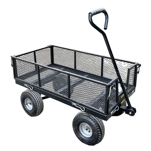 Carro de jardín móvil Carro de malla de alambre Carro utilitario lateral para patio para carros de mano Carros - Product Image 1