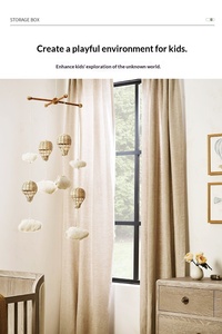 Adorno Colgante de Globo Aerostático de Ratán Tejido Natural, Colgante de Nube de Madera Hecho a Mano, Decoración para Habitación Infantil, Juguete Relajante para Bebés - Product Image 5