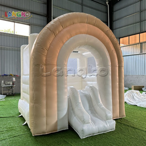 Château gonflable arc-en-ciel de taille personnalisée 3x3, château gonflable <span class=keywords><strong>avec</strong></span> <span class=keywords><strong>petit</strong></span> <span class=keywords><strong>toboggan</strong></span> pour enfants, pour la cour - Product Image 2