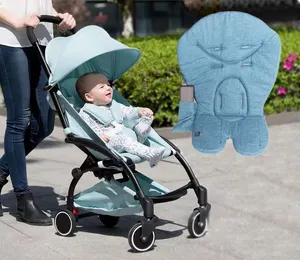 Tapete de assento aquecido para carrinho de bebê Oxford 3D, almofada respirável com travesseiros lombares, confortável para viagens de bebê