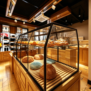 Conception d'intérieur alliant vitrines ouvertes et <span class=keywords><strong>style</strong></span> rétro : vitrines sur mesure pour boulangerie - Product Image 4