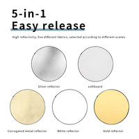 Hot Portable110 cm 5-en-1 Pliable Photographie Ovale Réflecteurs Diffuseur Kit pour Caméra Extérieure Vidéo Éclairage Accessoires