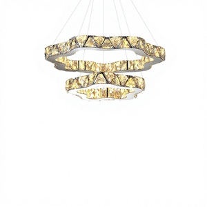 Nuovo Lampadario <span class=keywords><strong>a</strong></span> <span class=keywords><strong>Sospensione</strong></span> LED Multistrato in Acciaio Inox e Cristallo, Stile Lusso Leggero, <span class=keywords><strong>per</strong></span> Hall di Hotel, Soggiorno, <span class=keywords><strong>Camera</strong></span> <span class=keywords><strong>da</strong></span> <span class=keywords><strong>Letto</strong></span>, Colore Prugna - Product Image 1