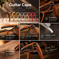 Capodastres pour guitare folk, guitare électrique, basse et guitare classique – Cônes et chevilles de tension de cordes amovibles