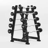 Ensemble de barres de musculation EZ à 12 côtés en acier à poids fixe, poignée moletée antidérapante durable, revêtement en uréthane noir, marque OEM pour usage commercial