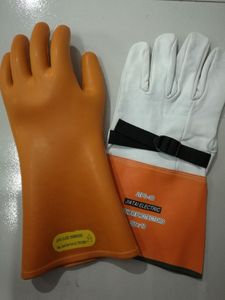 Gant extra long jaune noir en caoutchouc résistant aux produits chimiques pour le travail industriel Gant de sécurité en latex naturel résistant aux produits chimiques - Product Image 4